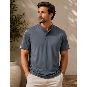 NWOT Mantra Essential Polo Volcano Ash Shirt Minimalist Quiet Luxury XL